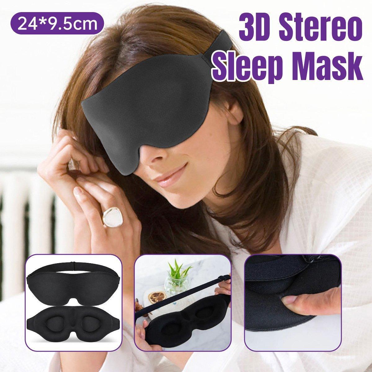 V528-3D-EYE-MASK-520939-202509251136-00 Travel Sleep Eye Mask 3D Memory Foam Soft Padded Shade Cover Sleeping Blindfold - Image 1