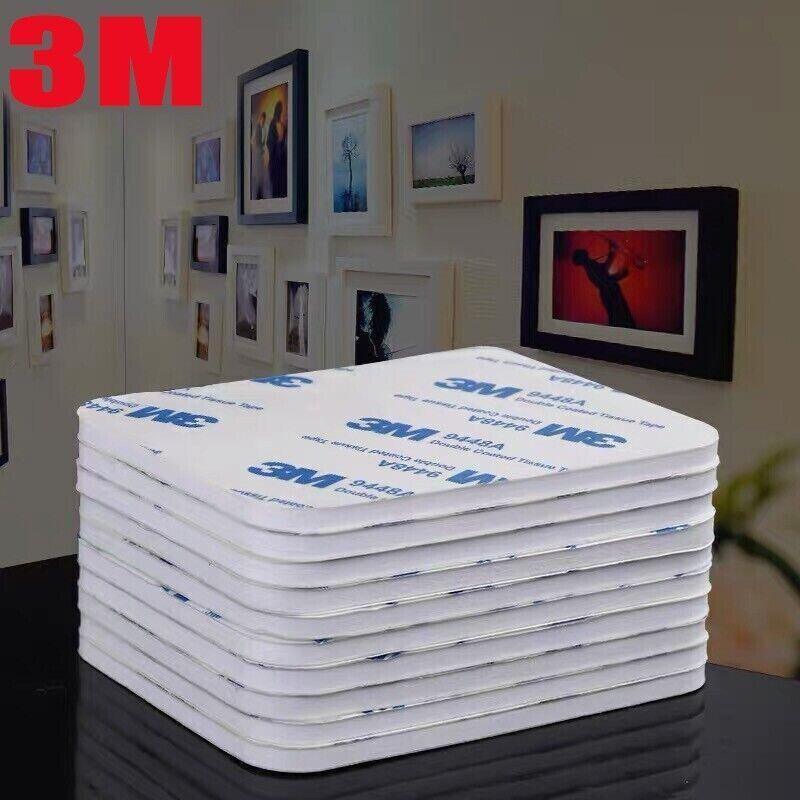 V528-9360101011338-202510010601-00 Square 55 x 45 x 3mm 3M Double Sided Foam Sticker Tape Self Adhesive Pads - 8pcs - Image 1