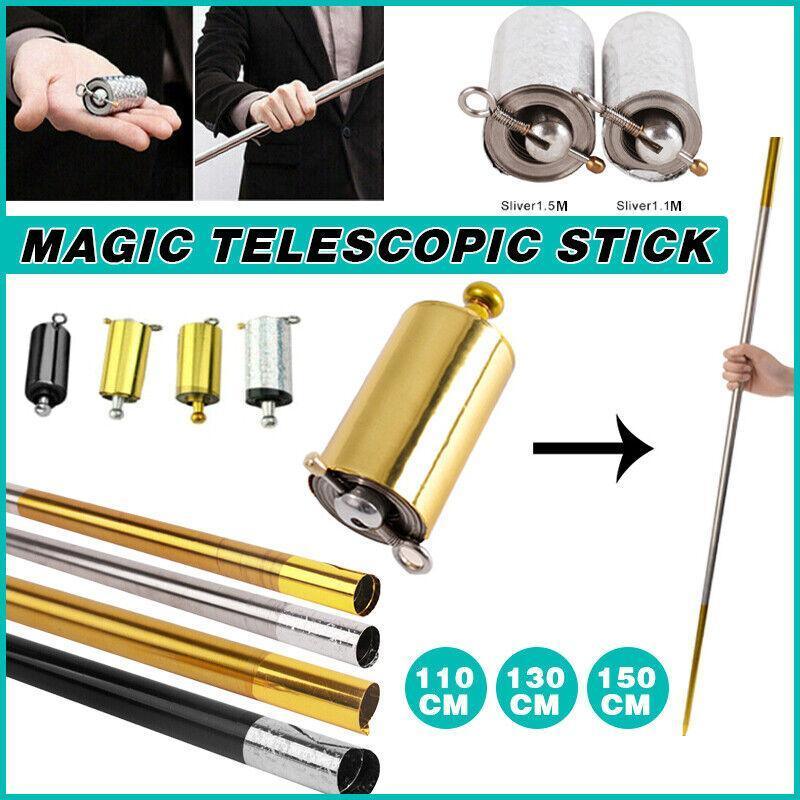 V528-9360312037530-202510010527-00 Magic Telescopic Portable Martial Arts Metal Pocket Staff Pocket 110Cm-150Cm - Silver 1.1M - Image 1