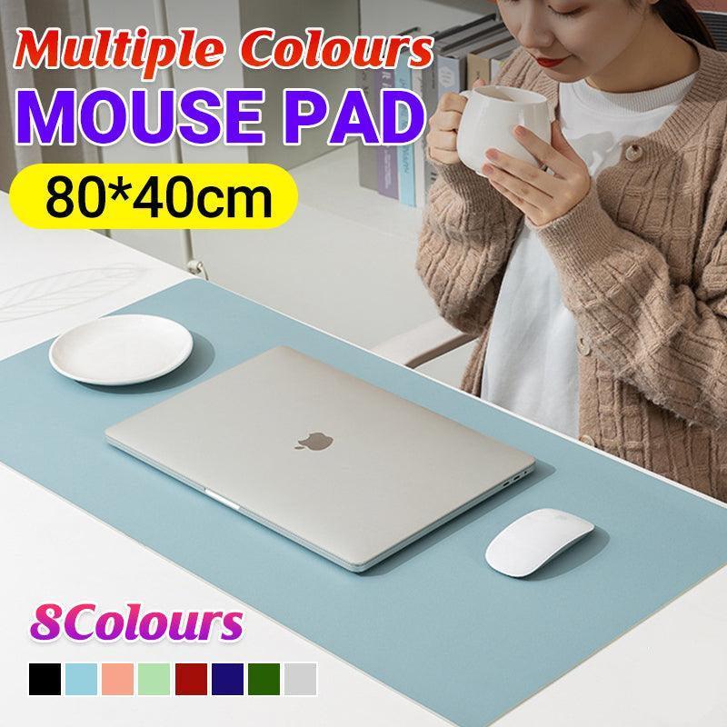 V528-9360312129327-202510010209-00 Large Leather Mouse Pad 80x40cm Desk Mat Gaming Extended Waterproof Anti Slip - Light Blue - Image 1