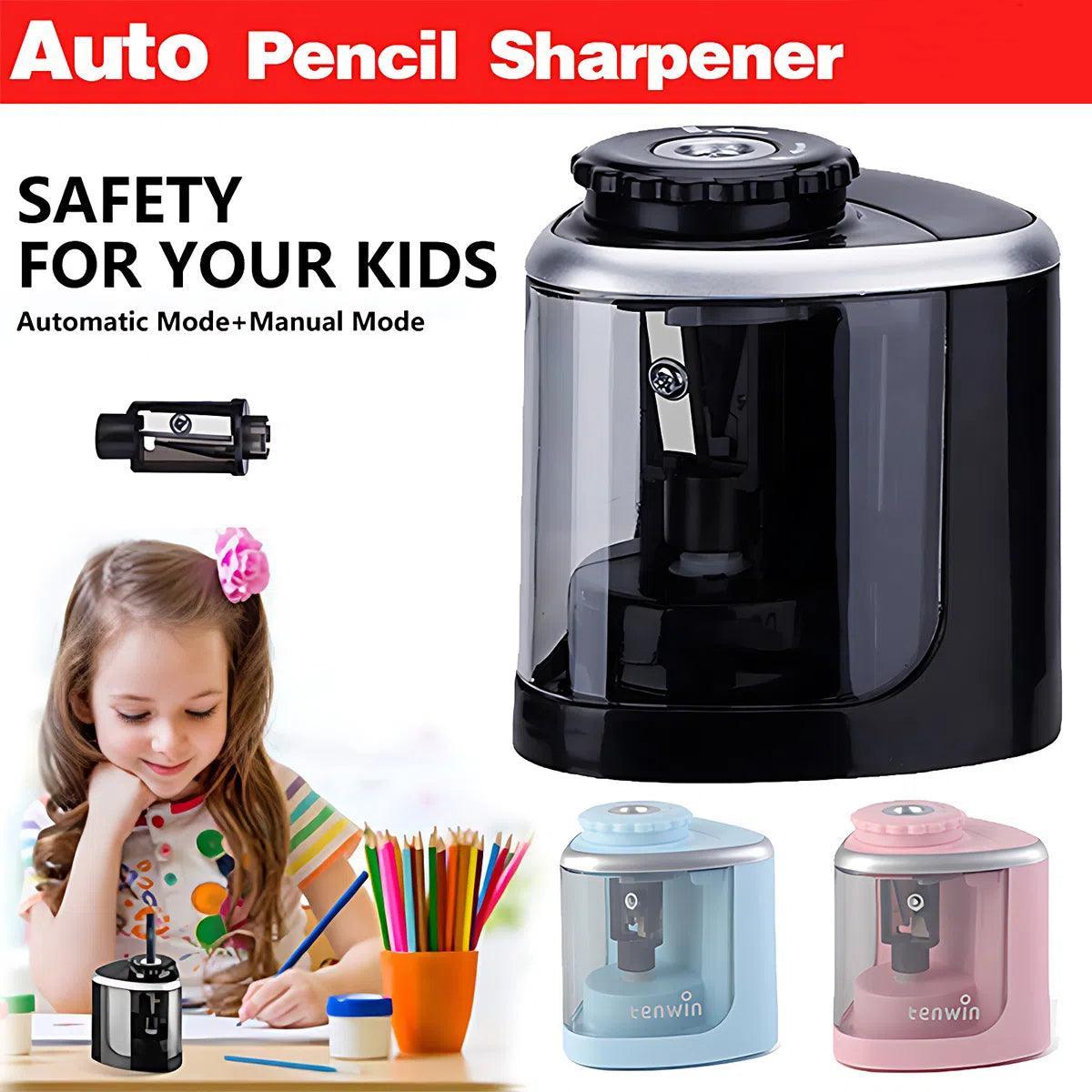 V528-9360312177373-202509301509-00 Automatic Electric Pencil Sharpener Operated Students Desktop With 2 Blades - Pink - Image 1