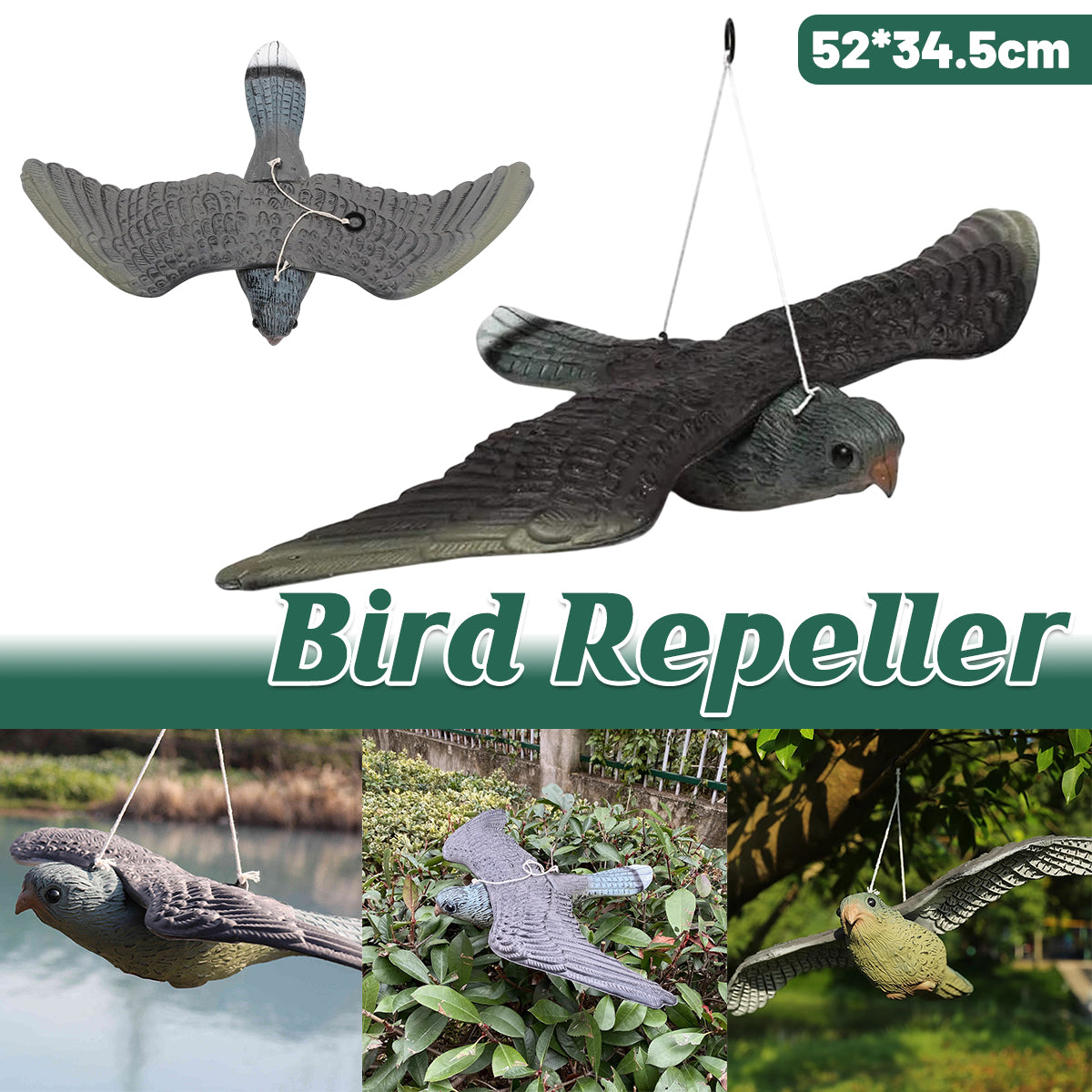 V528-BAIT-BIRD-MY1203-202509251036-00 Garden Eagle Rodent and Bird Scaring Simulation Eagle Outdoor Decoration Yard - Image 1