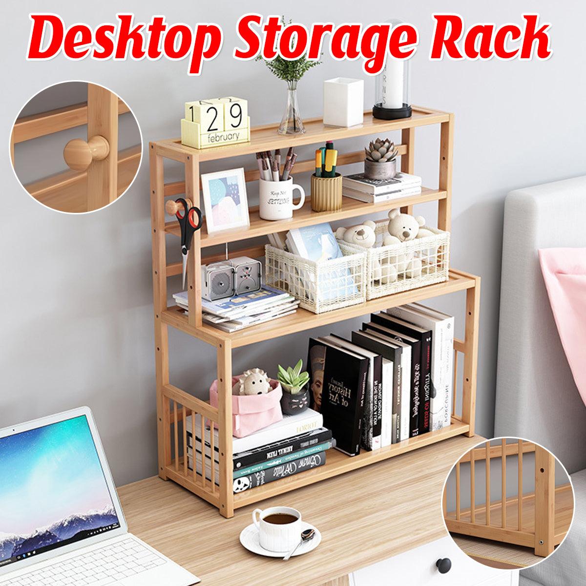 V528-BOOKSHELF-50CM-C-966587-202509251252-00 Compact Desktop Bookshelf Storage Bookcase Organizer Small Shelf Display Unit - Image 1