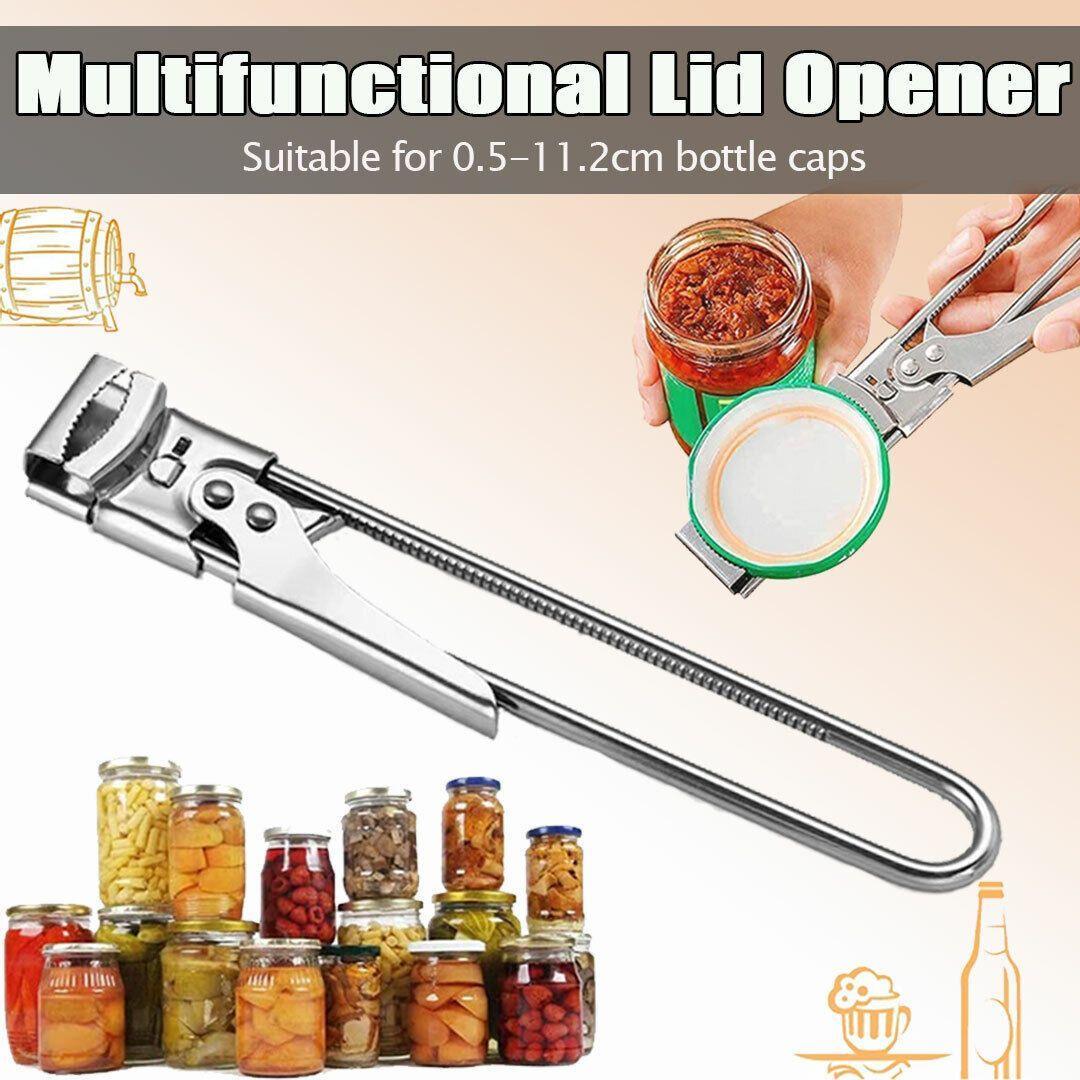 V528-BOTTLE-92599-202509251232-00 Bottle Opener Multifunctional Beer Adjustable Stainless Steel Jar Lid Gripper Au - Image 1