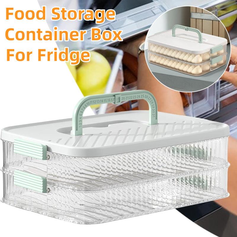 V528-BOX-2-GREEN-325667-202509251405-00 Multi Layer Dumpling Storage Box Refrigerator Freezer Organizer for Wonton - Image 1