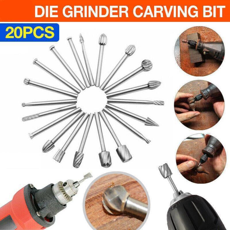 V528-BURRSBIT-695527-202509251316-00 20Pcs Tungsten Steel Solid Carbide Burrs For Dremel Rotary Tool Bit Accessories - Image 1