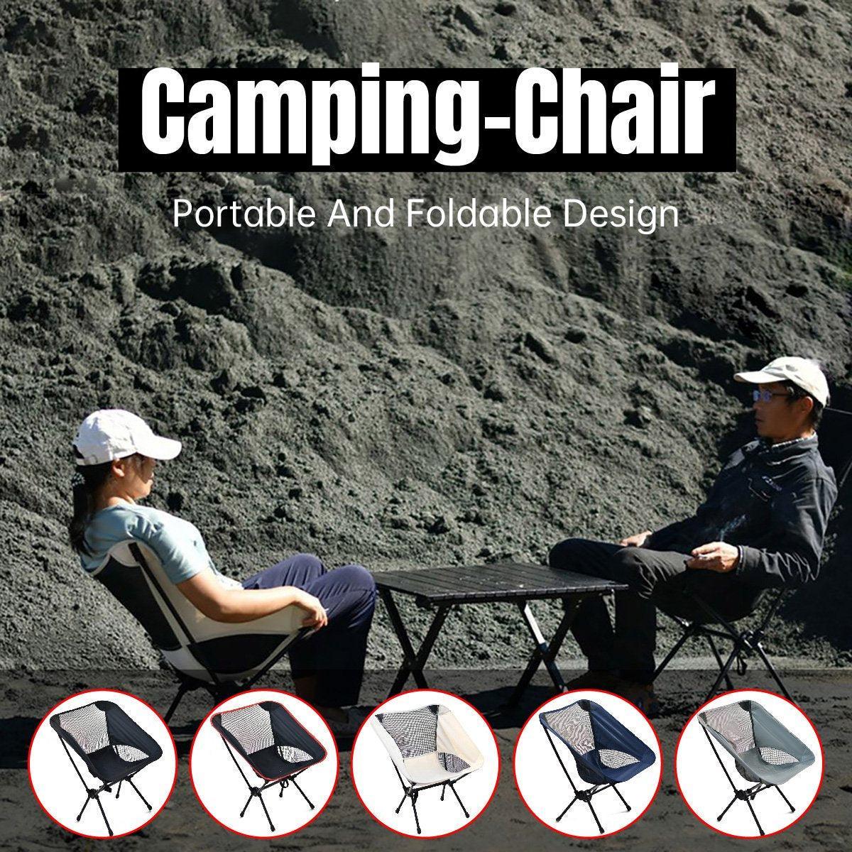V528-CAMPING-CHAIR-DARK-BLUE-180863-202509291928-00 Outdoor Portable Lightweight Folding Camping Chair High Back Fishing Chair - Dark Blue - Image 1