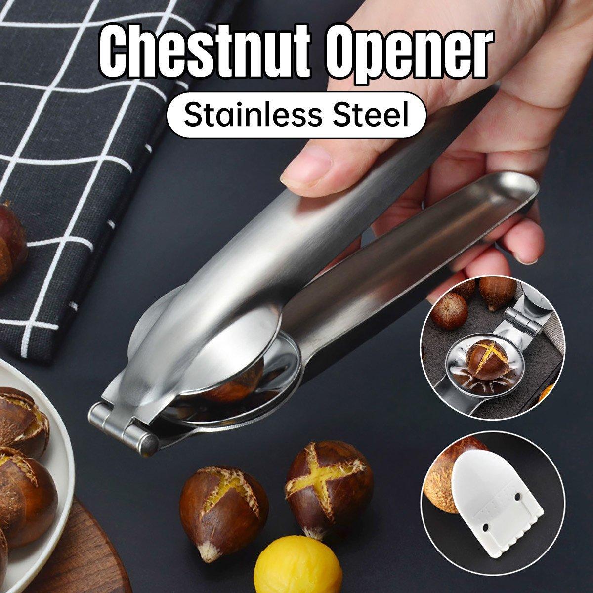 V528-CHESTNUT-CLIP-748033-202509251330-00 Chestnut Opener 304 Stainless Steel Cross Chestnut Shell Stripper Nut Cracker - Image 1