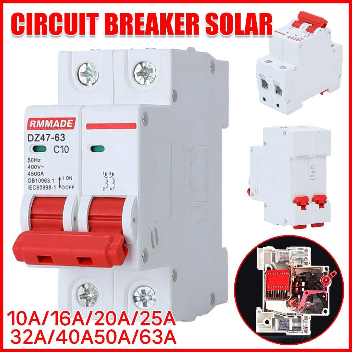V528-CIRCUIT-BREAKER-63A-709780-202510010054-00 AC Circuit Breaker Solar 220-380V 2Pole Double MCB Mini 10-63 Amp - 63A - Image 1