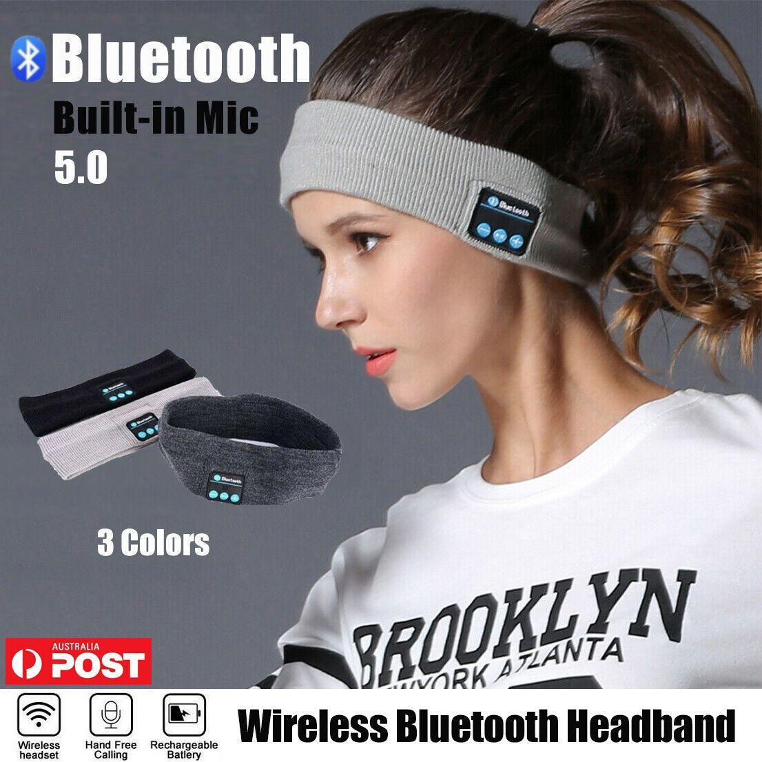 V528-COLOUR-BLACK87299-202509302000-00 Wireless Bluetooth Headband Earphone Stereo Sport Headphone Headset Sleep New - Black - Image 1
