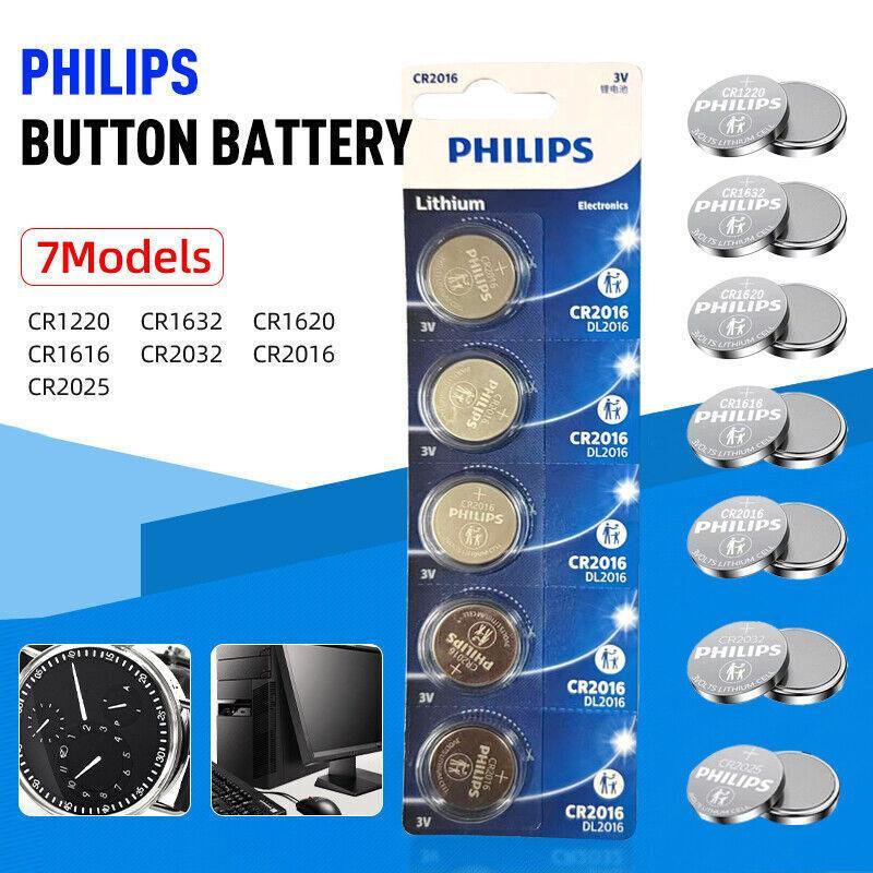V528-CR2016-5PCS-202509302154-00 5-20Pcs Philips Cr1220 Cr1616 Cr1620 Cr1632 Cr2016 Cr2025 Cr2032 Button Battery - CR2016-5PCS - Image 1