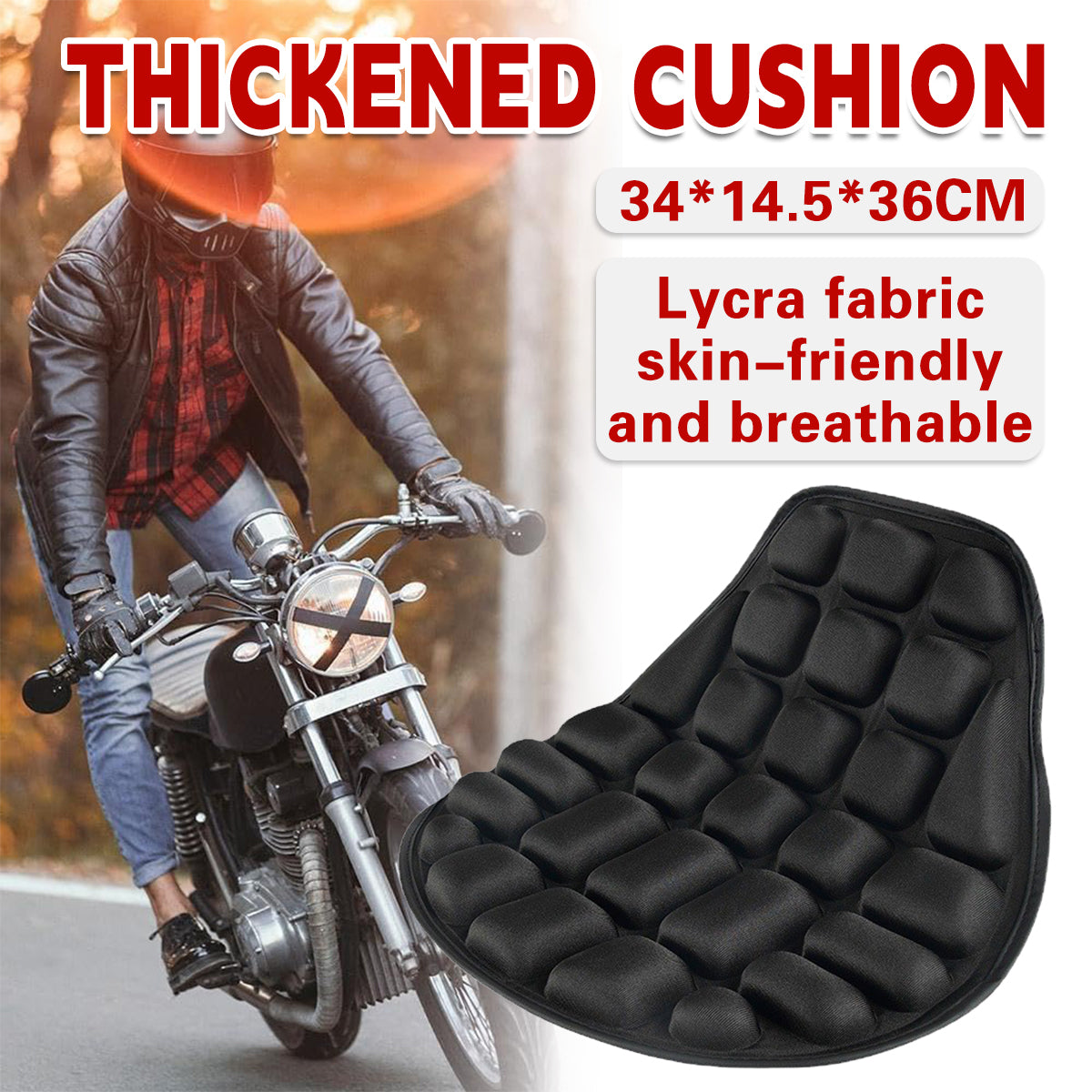 V528-CUSHION-939325-202509251554-00 Waterproof Car Motorcycle Seat Cover Thickened Cushion Sun Protection Mat Pad - Image 1