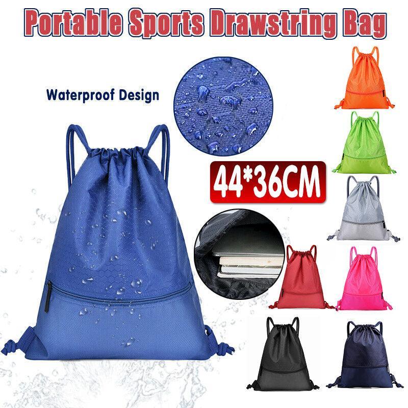 V528-DRAWSTRINGBAG-S-BLUE-45654-202510011118-00 Backpack Sport Pack String Tote Gym Bag Cinch Sack School Drawstring Capacity - Blue - Image 1