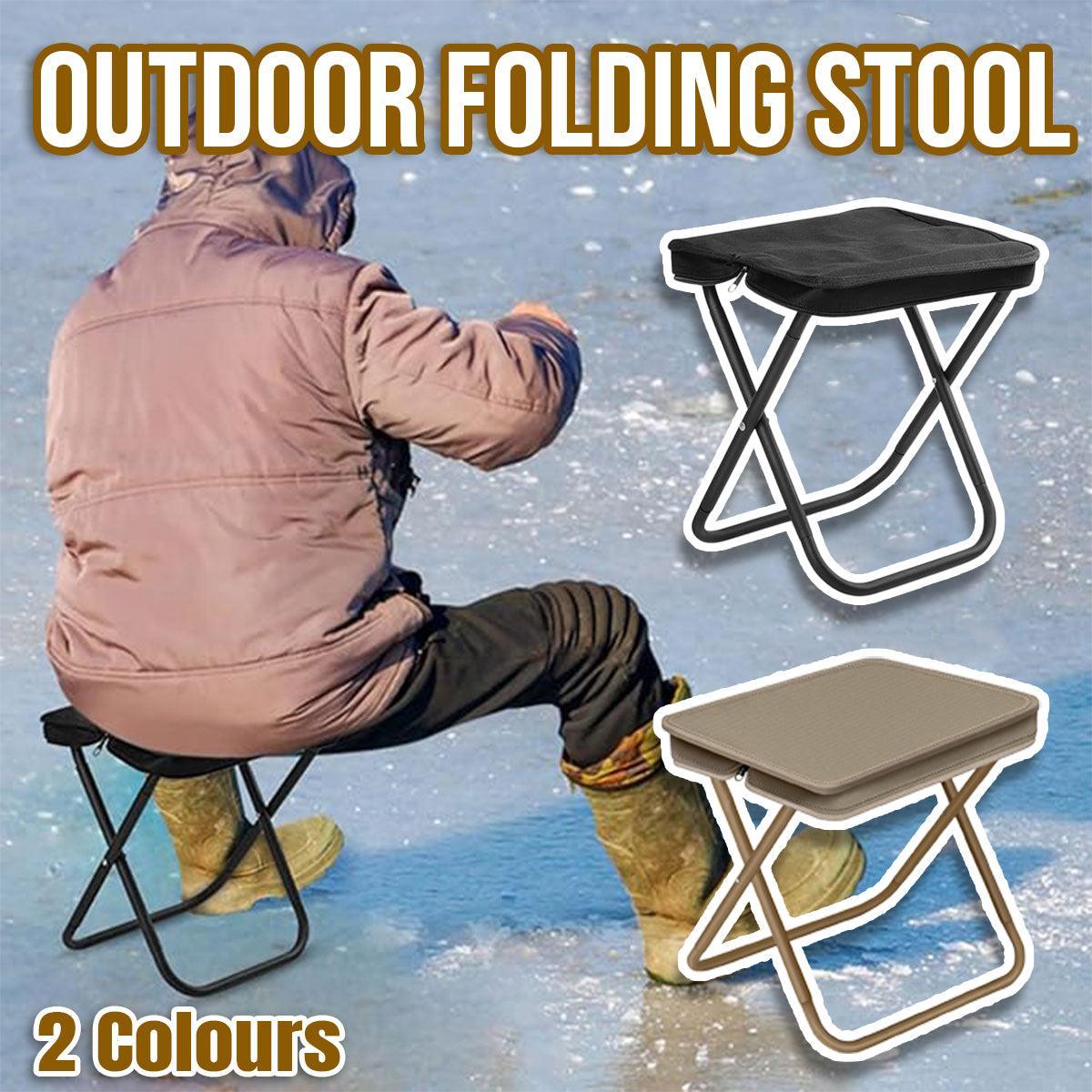 V528-FOLDING-CHAIRS-KHAKI-890909-202509301636-00 Portable Folding Camping Chair Handbag Stool Lightweight Outdoor Folding Tools - Khaki - Image 1