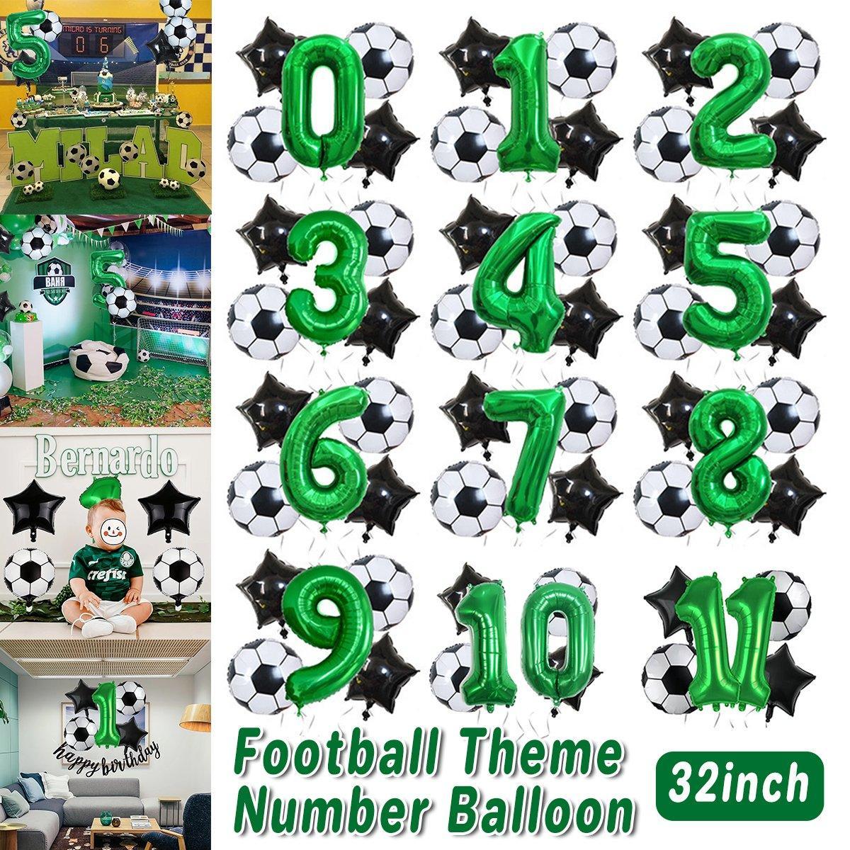 V528-FOOTBALL-BALLOON-10-845302-202509301745-00 32 Inch Green Soccer Balloons 5 Pieces Set World Cup Birthday Party Decoration - 10 - Image 1