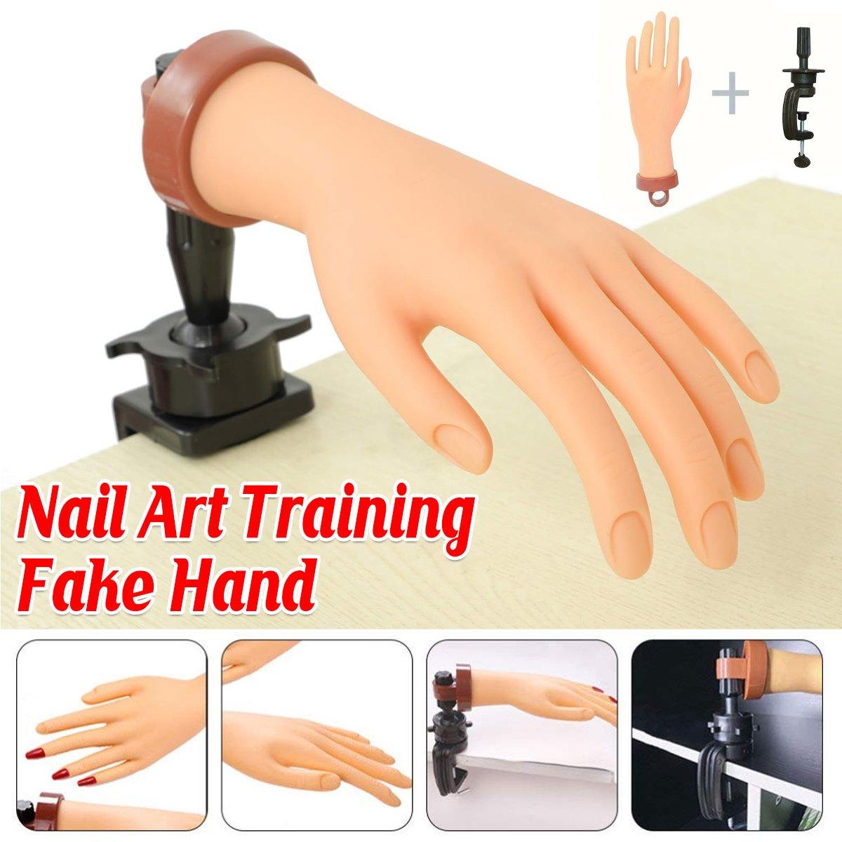 V528-HAND-MODEL-HOLDER-469177-202509291527-00 Manicure Practice Hand Mould Simulation Fake Hand Desktop Holder for Nail Art - Image 1