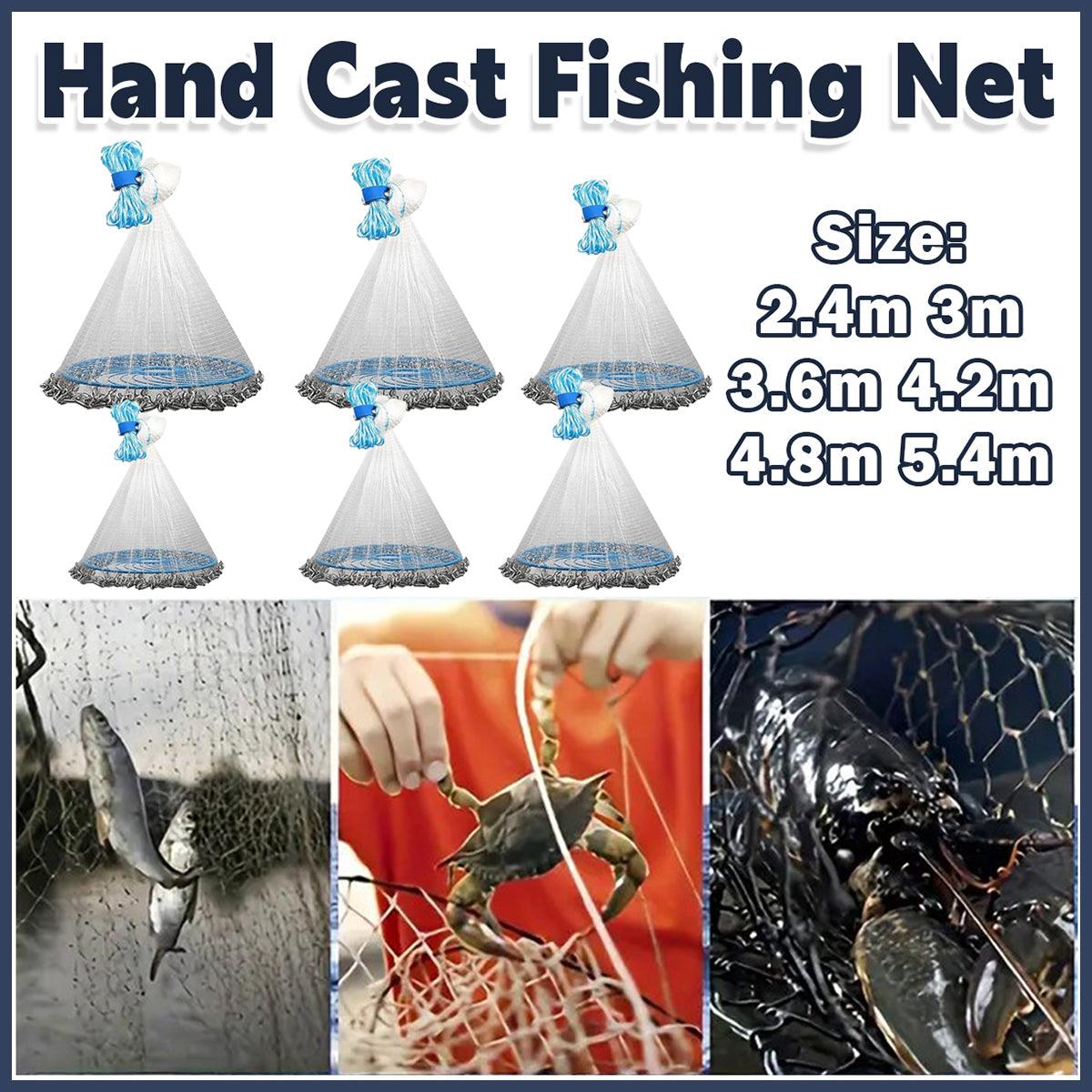V528-HANDLE-FLY-FISHING-NET-480-804587-202510011009-00 Frisbee Hand Casting Fishing Net Easy Throw Bait Net Swinging Tackle Gear - 480cm - Image 1