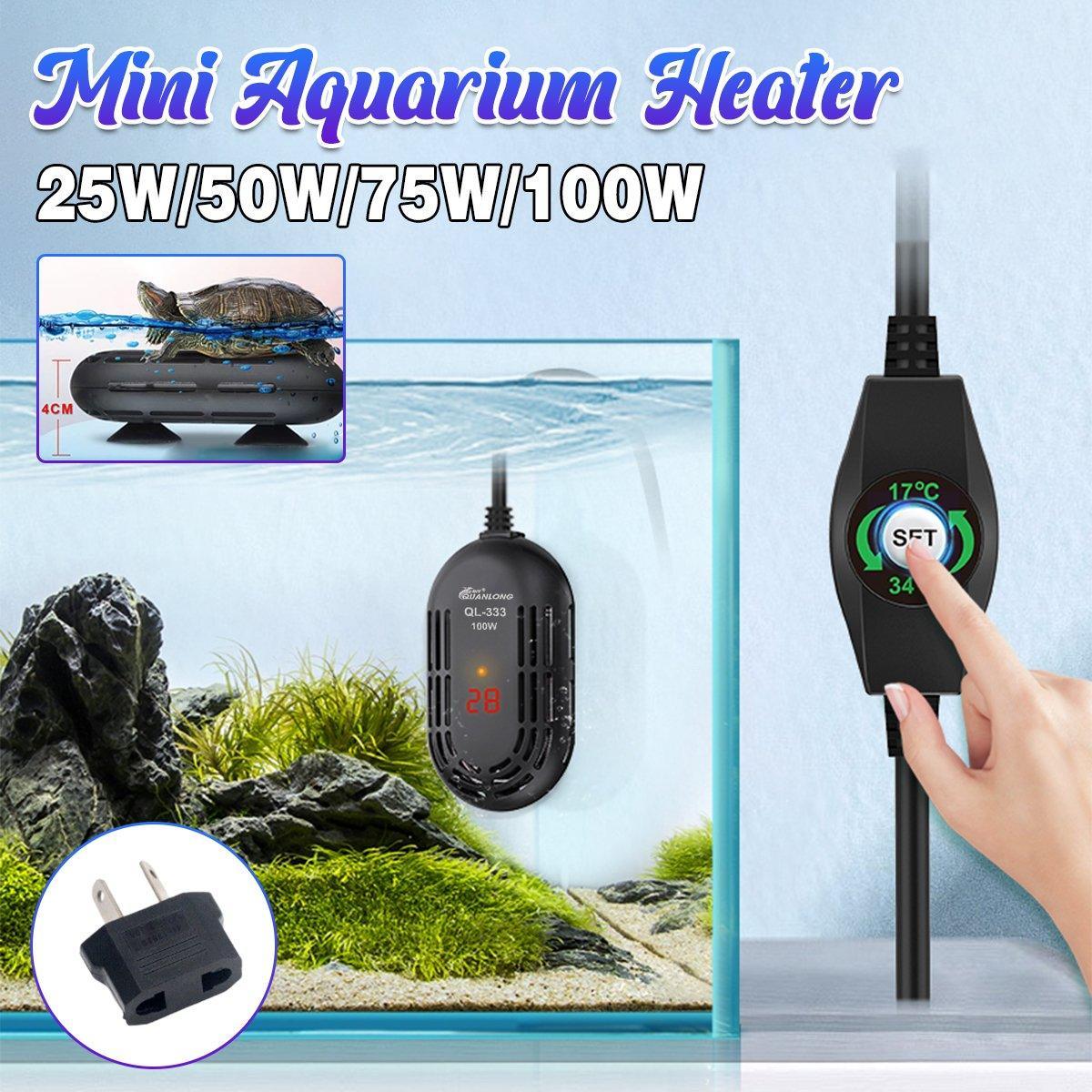 V528-HEATER-100W-482463-202509302227-00 Mini Submersible Aquarium Temperature Rod with Thermostat for Fish and Turtle Tanks - 100W - Image 1
