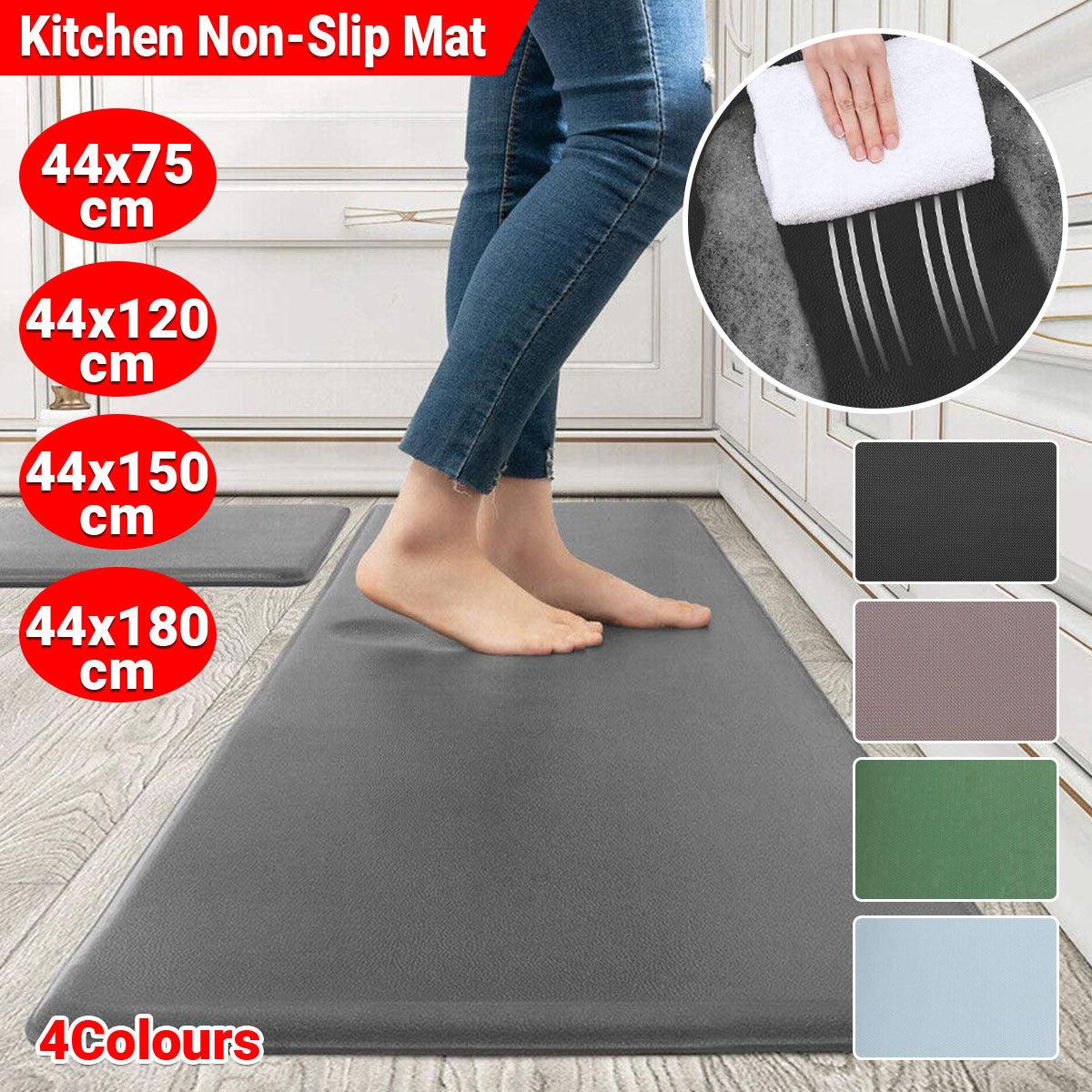 V528-HOMEMAT-BLUE-44-120CM-935581-202509301609-00 44x120cm Non-Slip Waterproof Kitchen Door Mat Home Floor Rug Carpet Anti-Oil Easy Clean - Blue - Image 1