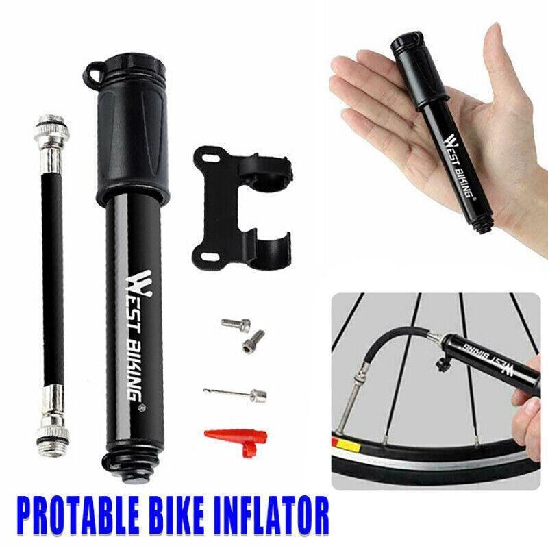 V528-INFLATOR-12578-202509251310-00 Aluminium Mini Bicycle Air Pump Bike Hand Ball Inflator Portable Cycling Tyre - Image 1
