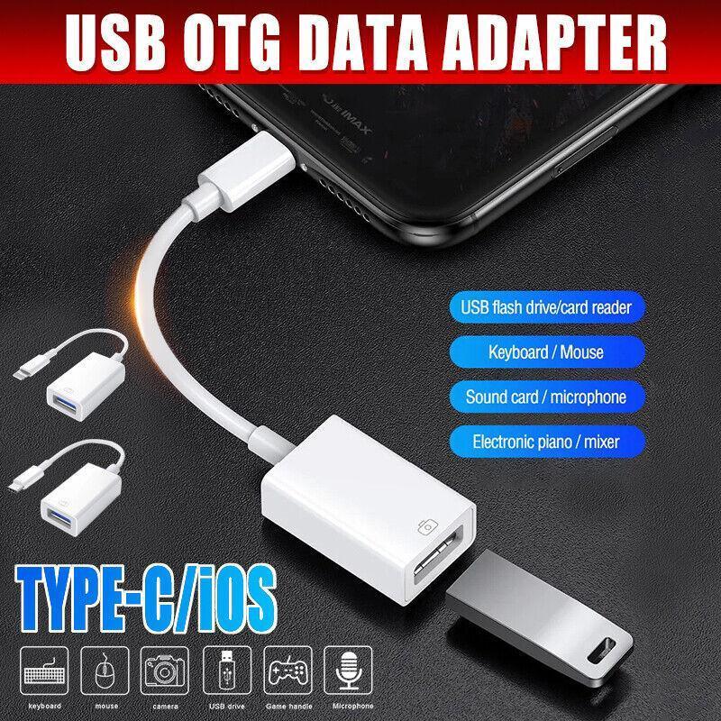 V528-IOSOTG-256757-202510010418-00 For Iphone Or Type C To Usb Otg Data Cable Adapter Male 3.0 A Female Converter - iOS - Image 1