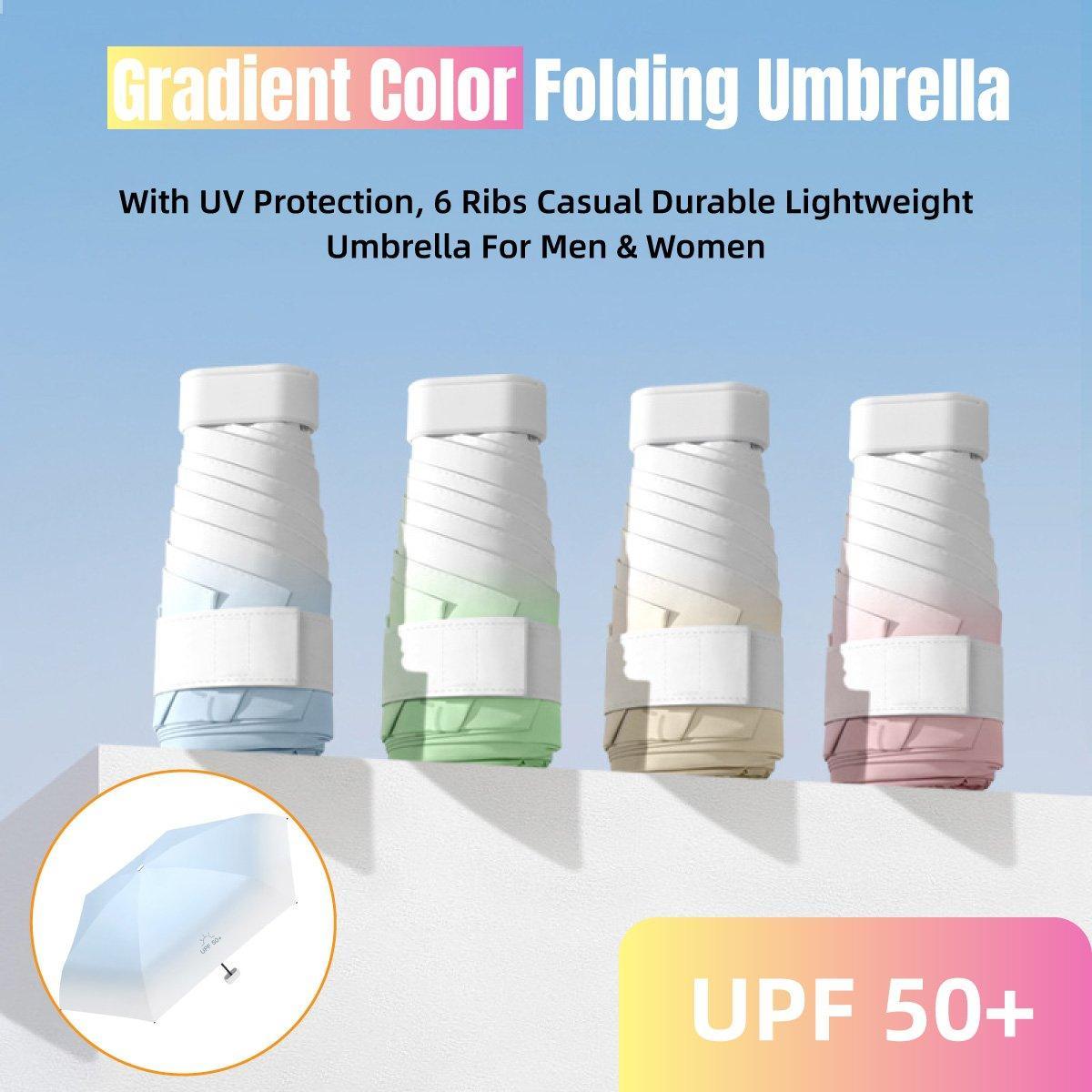 V528-JB-UMBRELLA-PURPLE-251804-202510010145-00 Mini Pocket Umbrella Anti-UV Sun/Rain Windproof 6 Folding Ultra Light Umbrella - Purple - Image 1