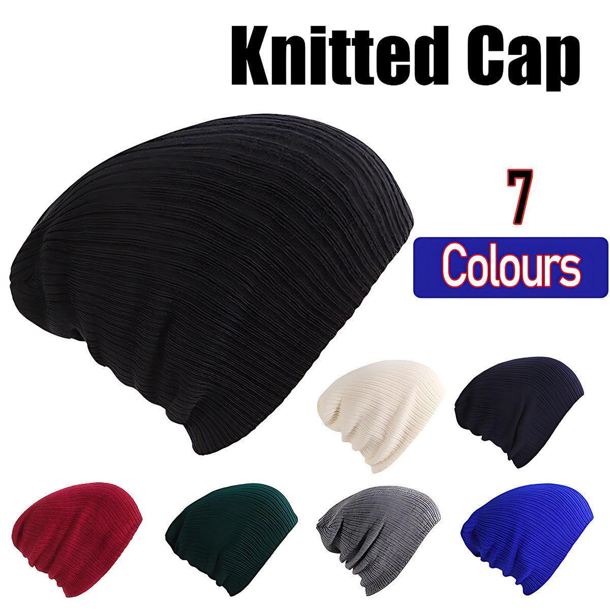 V528-KNITTEDCAP-GREEN-200281-202510010736-00 Winter Thermal Warm Women Men Hat Slouch Baggy Hat Beanie Ski Knitted Cap - Green - Image 1