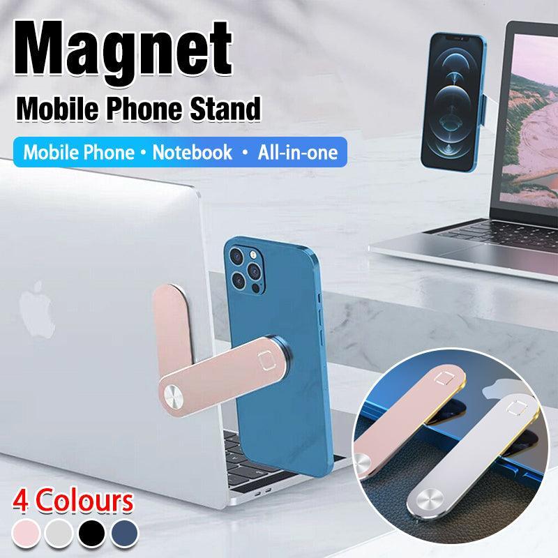 V528-KZZJ-BLUE-201257-202509301546-00 Side Mount Clip Phone Holder for Laptop Adjustable Portable Screen Bracket - Blue - Image 1