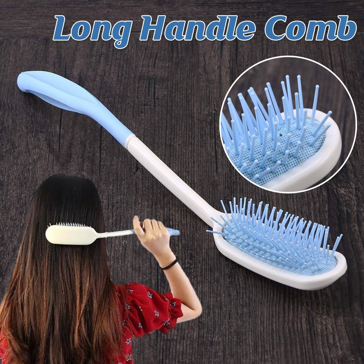 V528-LONG-COMB-446571-202509291436-00 Extra Long Handle Comb Teeth and Brush for Elderly Easy Grip Hair Care Tool - Image 1