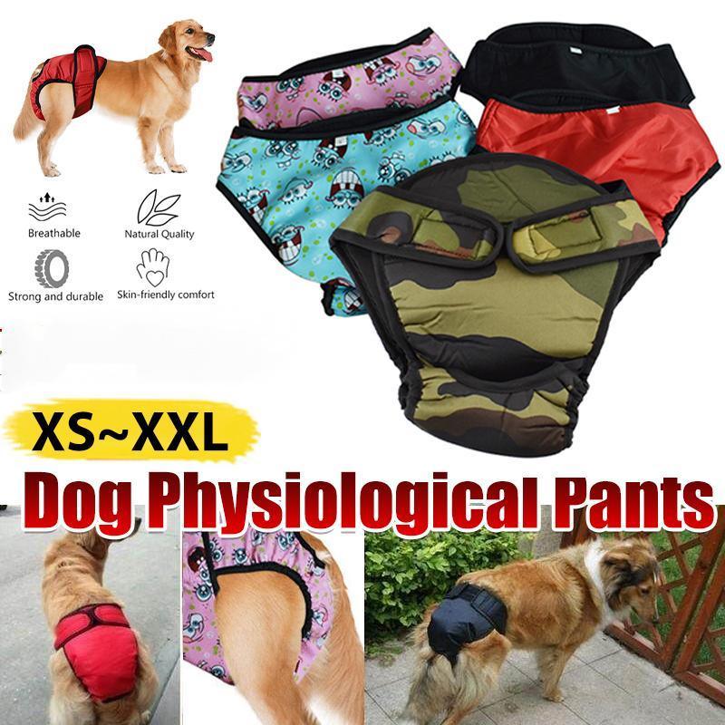 V528-MH00461-RED-M-991527-202509301600-00 Washable Female Pet Dog Cat Nappy Diaper Physiological Pants Panties Underwear Red - M - Image 1