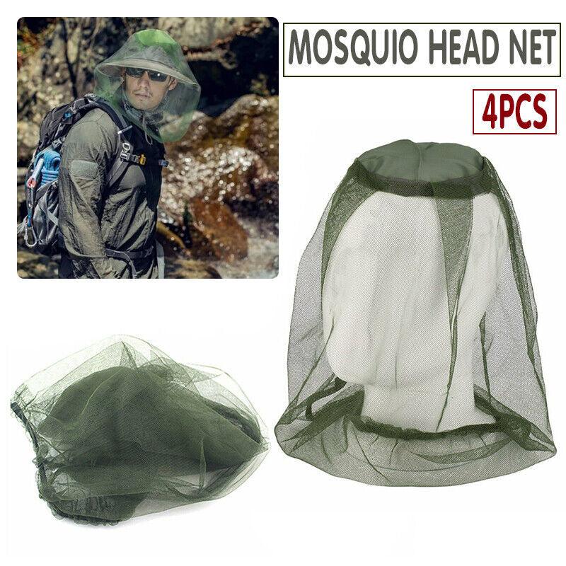 V528-NETMESHHAT-4PCS-119989-202509291500-00 Outdoor Mosquito Head Net Fly Insect Bug Protector for Camping Hiking Fishing - Image 1