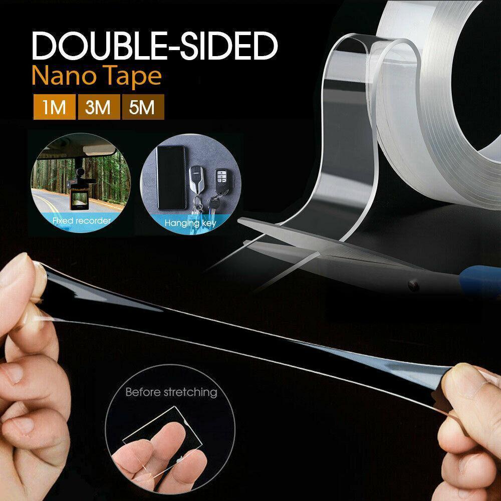 V528-P1177370-202510010127-00 Double Sided Nano Tape Transparent Reusable Adhesive Gel Grip for Home Office - 3cm*3m*1mm (1 Unit) - Image 1