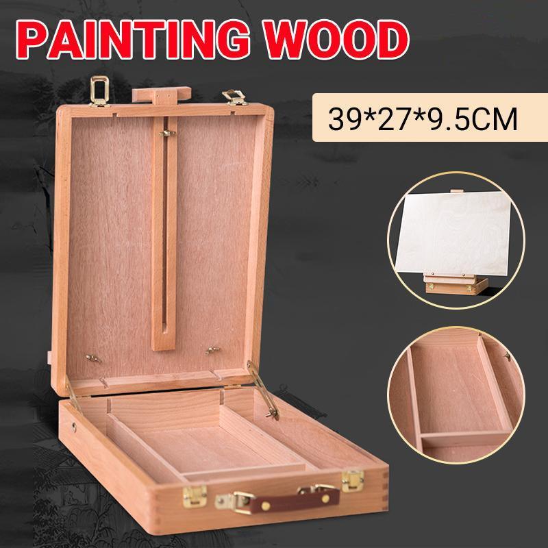 V528-PAINTINGWOOD-254016-202509291800-00 Portable Folding Easel Art Drawing Painting Wood Table Desktop Box Board - Image 1