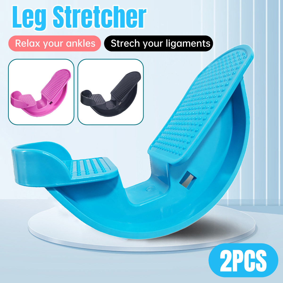 V528-PEDAL-2PCS-BLUE-383437-202510011009-00 2PCS Tendon Plate Calf Stretcher Fitness Oblique Pedal Ankle Achilles Exercise - Blue - Image 1