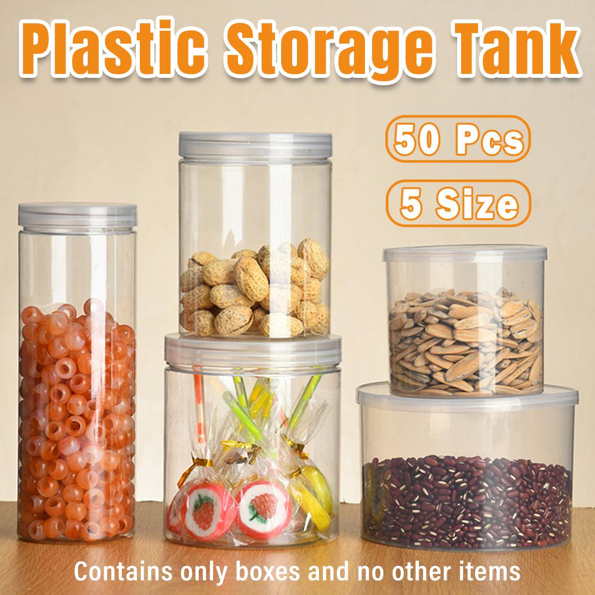 V528-PET-BOTTLE-50PCS-500ML-348463-202509301636-00 Wide Mouth Plastic Food Bottles 50pcs Transparent Sealed Storage Tanks Container - 10cm x 8.5cm - Image 1