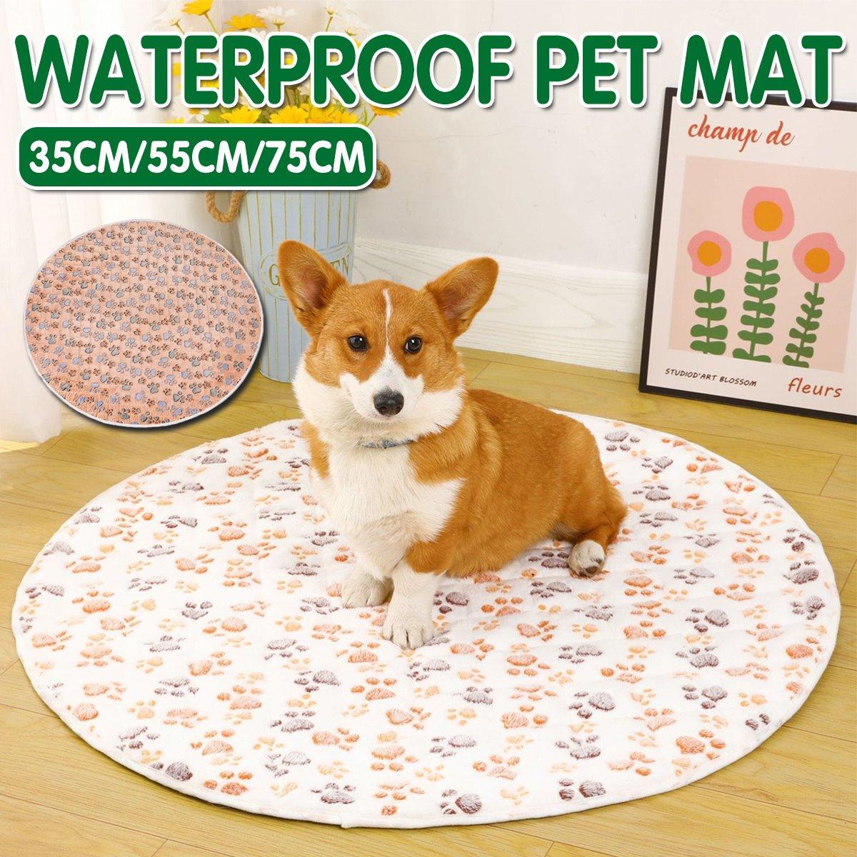 V528-PET-PAD-ZYBS-60CM-802231-202510010345-00 Waterproof Dog Pads Round Diaper Pads Pet Training Pads for Puppies and Dogs - White-55cm - Image 1