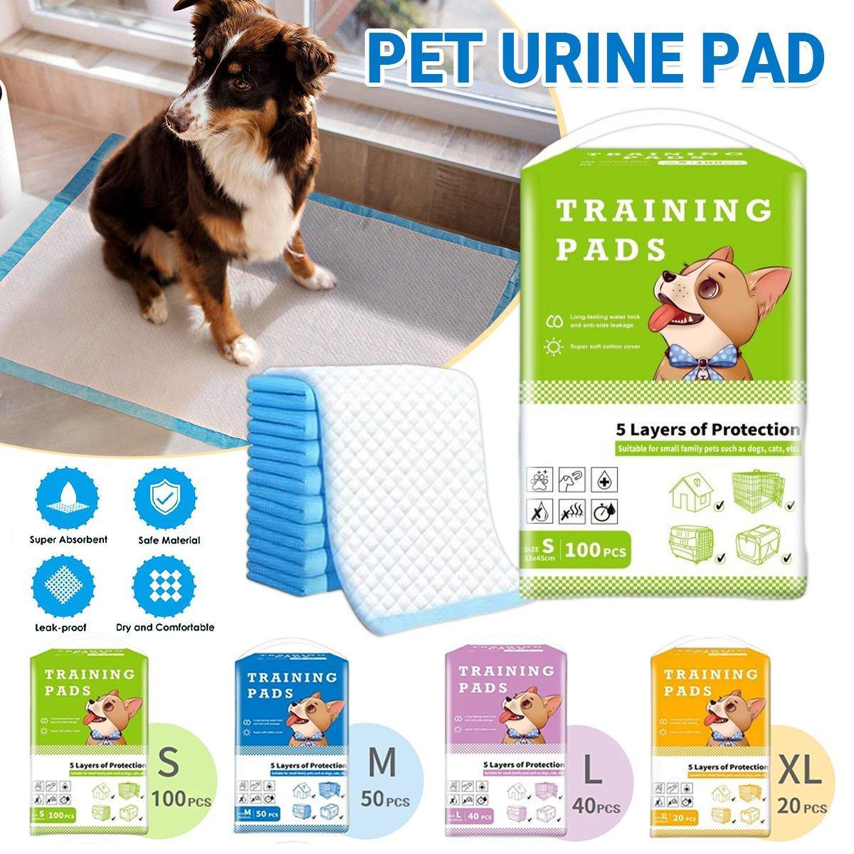 V528-PET-PEE-PAD-S-958606-202509301646-00 Large Puppy Dog Training Pads Pet Toilet Thickened Pee Pads Mat Indoor Absorbent - S ( 45*33cm) - 100PCS - Image 1