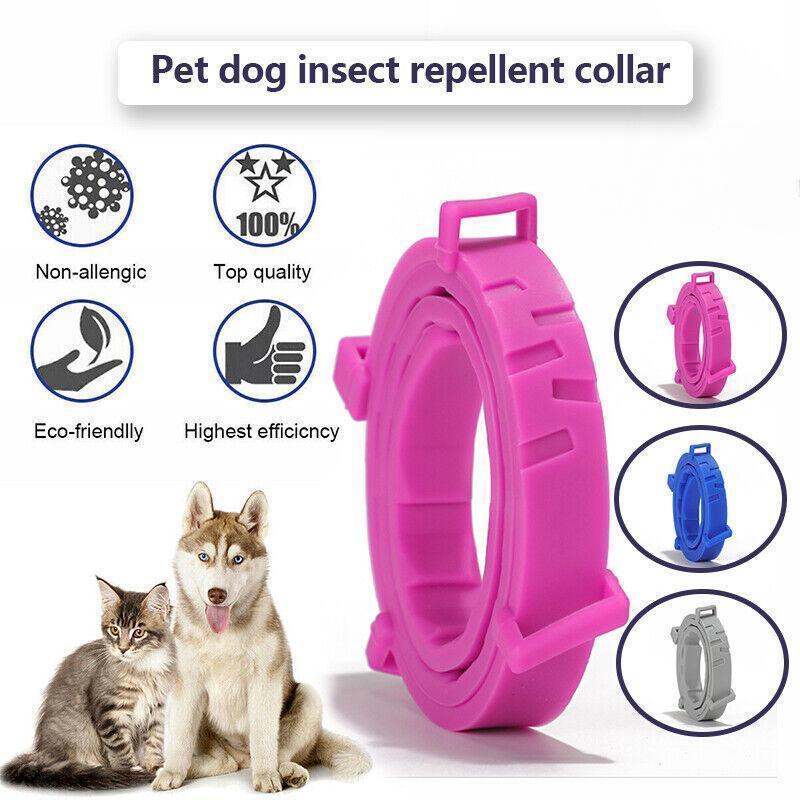 V528-PETCOLLAR-PINK-LONG-3669852-202509301327-00 Adjustable Flea and Tick Collar for Dogs and Cats with Natural Repellent - Pink - Image 1