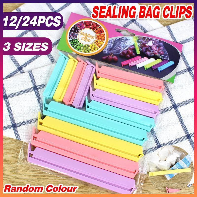 V528-PLASTICSEALING-12PCS-120424-202509301800-00 Plastic Sealing Bag Clip Sealer Clamp Kitchen Storage Food Snack Chips Seal Tool - 12PCS - Image 1