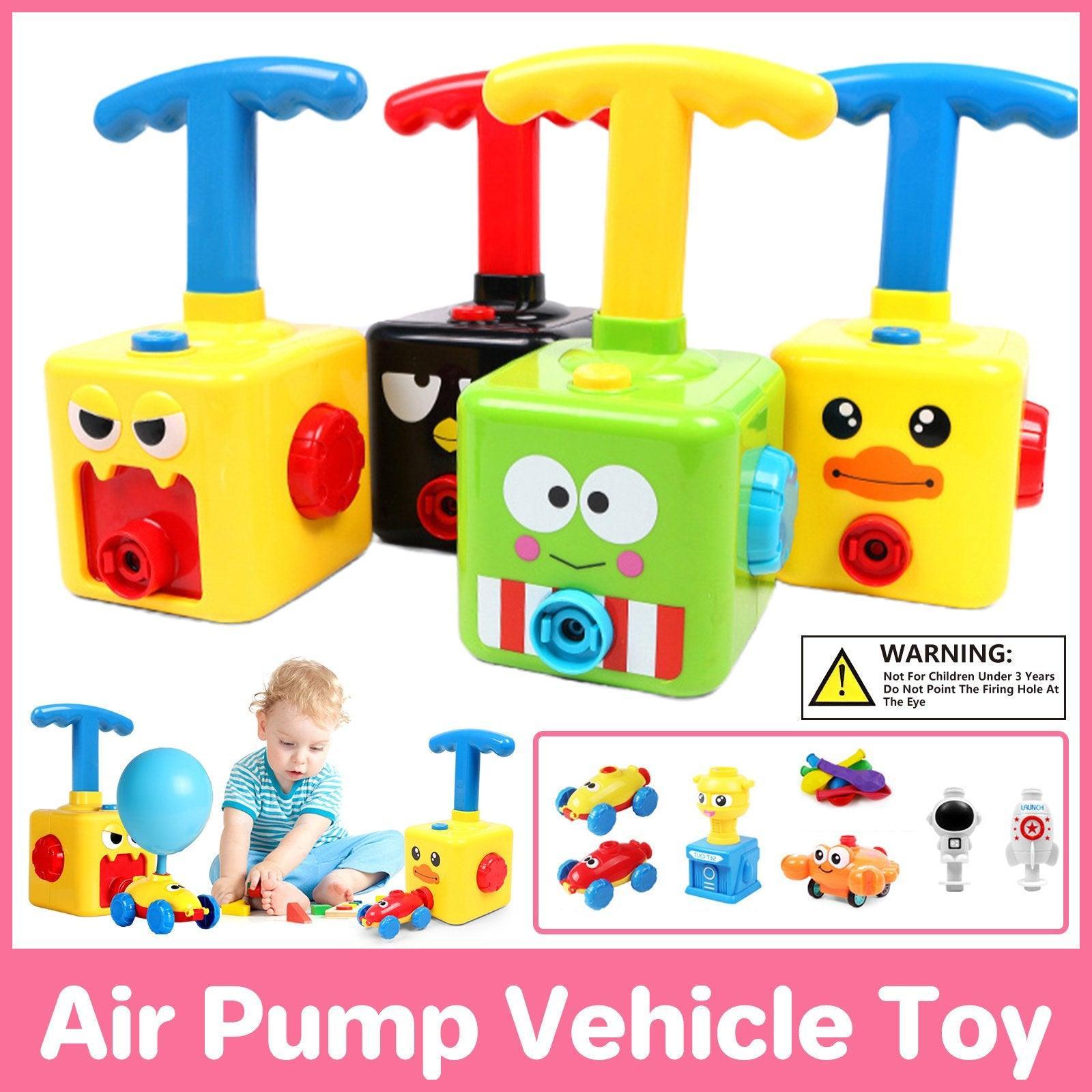 V528-PLAYTHING-486GXGS-717104-202510011036-00 Kids Balloon Powered Car Toy Air Pump Racer Launcher Fun Vehicle Pump Toys - Monsters - Image 1