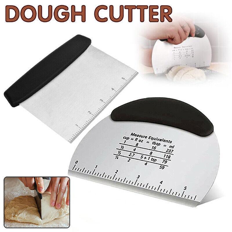 V528-RECTANGLE-320741-202509301427-00 Dough Scraper Stainless Steel Bake Cake Slicer Pastry Cutter Multipurpose Bench - Rectangle - Image 1