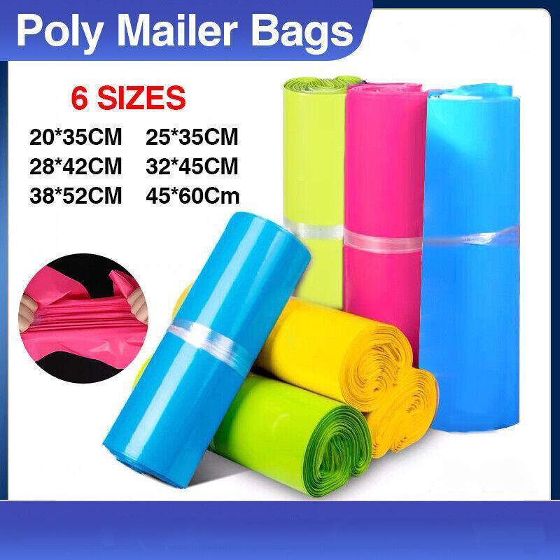 V528-ROSEREDBAG-32-45-100-642427-202510011036-00 Poly Mailer Bags Mailing Satchel Plastic Courier Self Sealing Packing Rose Red - 32*45CM - Image 1