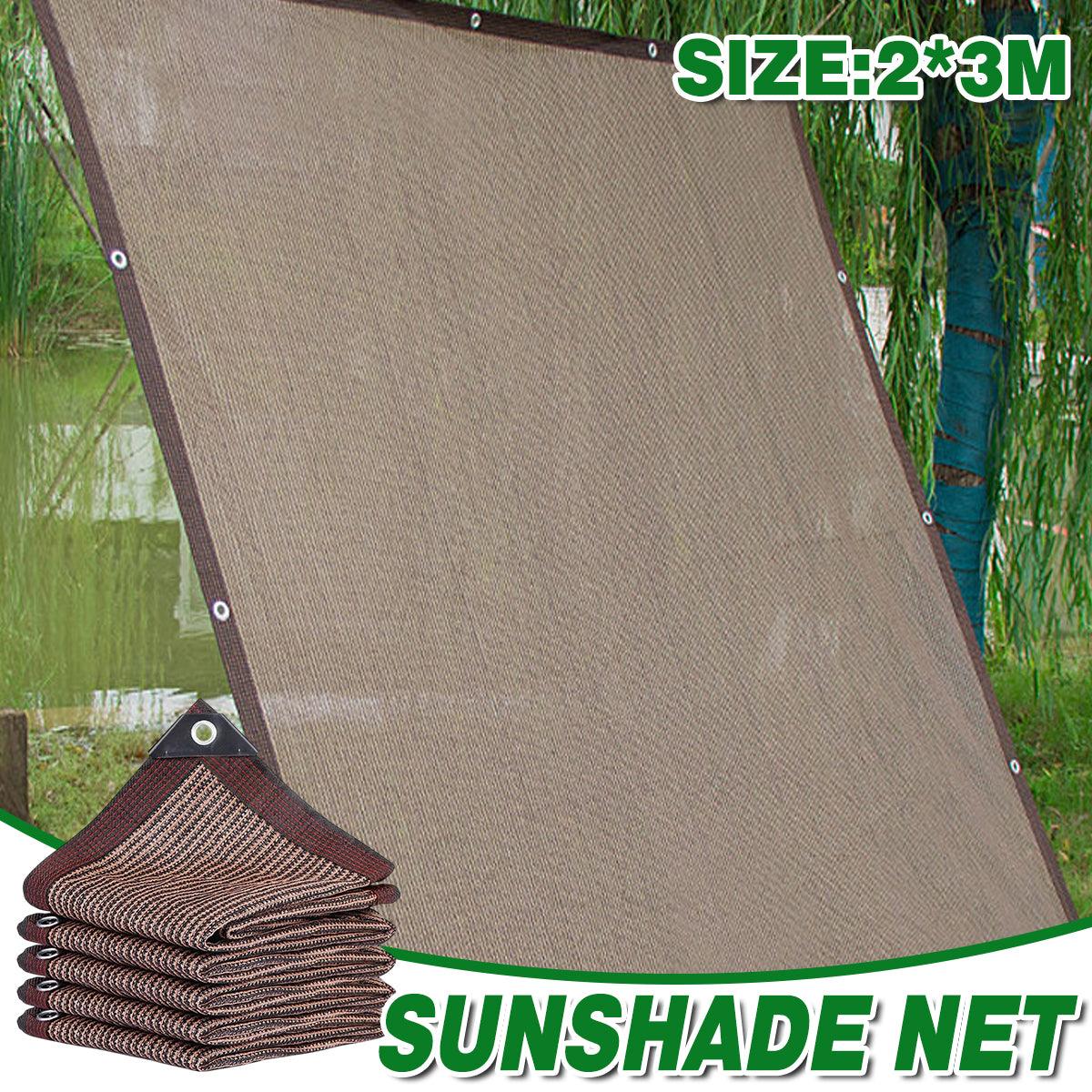 V528-SHADE-NET-2M-3M-711457-202509251531-00 Breathable Sun Shade Sail Canopy Cover Curved Edge Patio Awning Outdoor Brown - Image 1