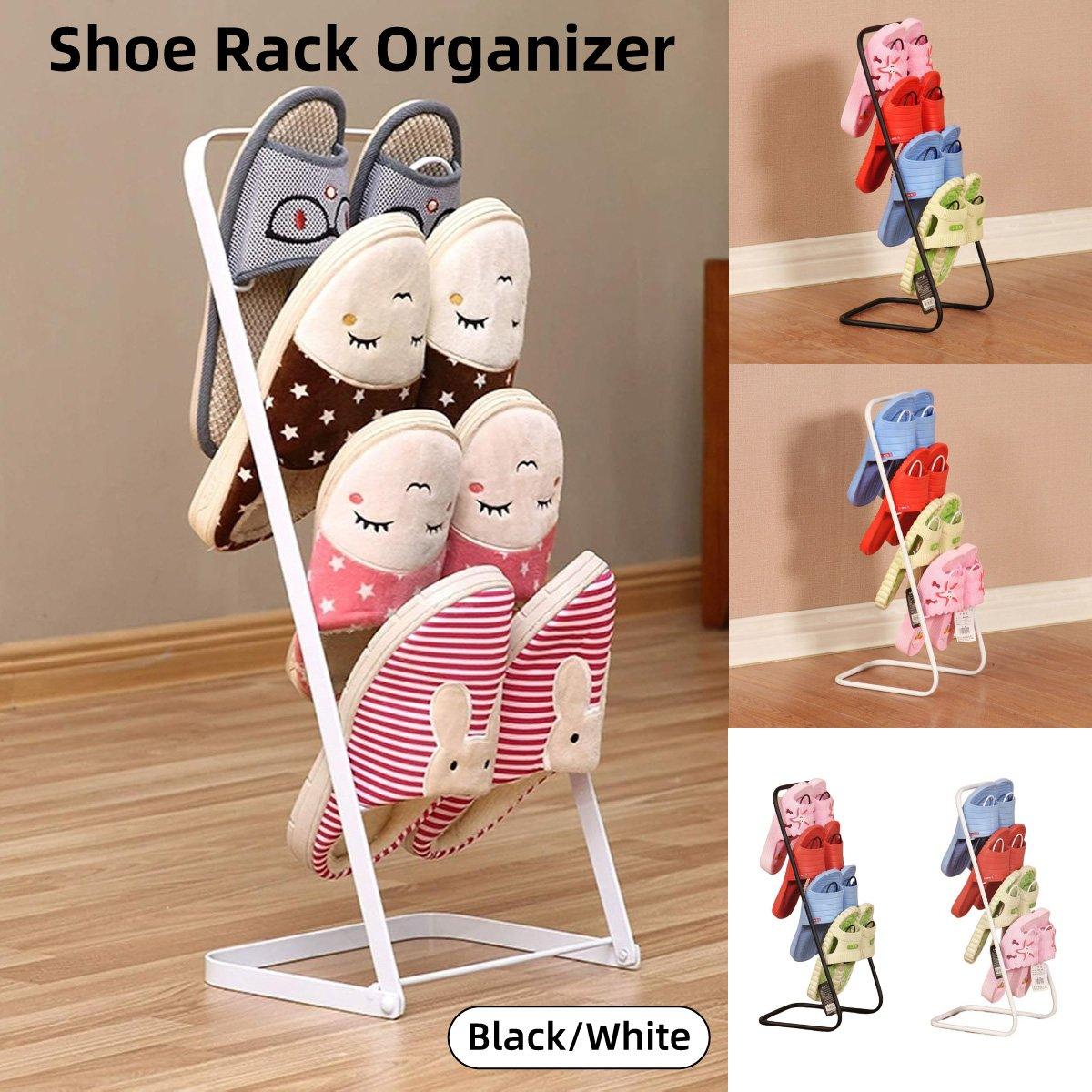 V528-SHOE-RACK-WHITE-809683-202509302018-00 Simple Multi Layer Slipper Storage Rack Organizer for Home Closet Shoe Organizer - White - Image 1