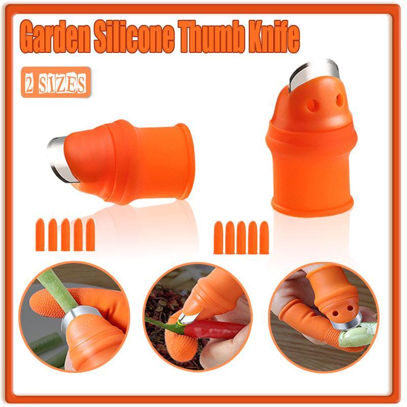 V528-SHORTKNIFE-SMALLM12-254547-202509301436-00 Garden Silicone Thumb Knife Finger Cutter Vegetable Harvesting Tool Picking Aid - S - Image 1
