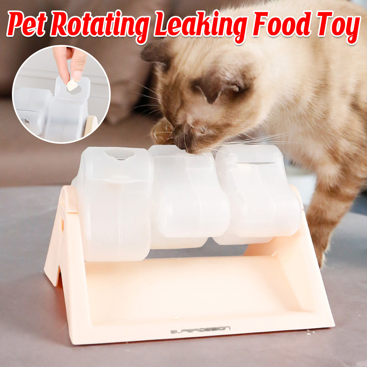 V528-SLOW-FEEDER-242760-202509291627-00 Cat Puzzle Feeder Toy Turntable Leaky Food Dispenser for Snacks Freeze Treats - Image 1