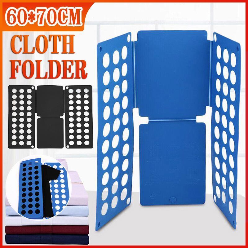 V528-SQ172-ADULTFOLDER-BLUE-599278-202510010927-00 Clothes Folding Board T Shirt Folder Flip Fold Shirt Laundry Organiser Tool - Blue - Image 1