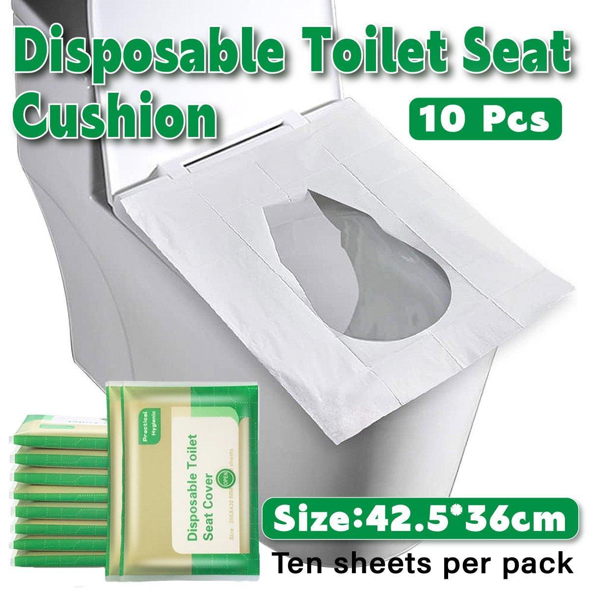 V528-TC-GREEN-10PCS-587060-202509251316-00 10PCS Disposable Soluble Water Toilet Seat Cover Travel Portable Hygiene Mat - Image 1