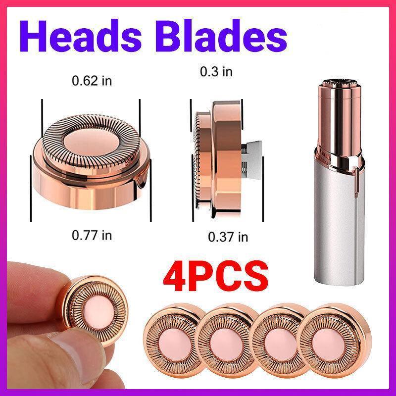 V528-TOUCHFACIAL-4PCS-776425-202509251637-00 4Pcs For Gen1 Flawless Touch Facial Clean Hair Remover Replacement Heads Blades - Image 1