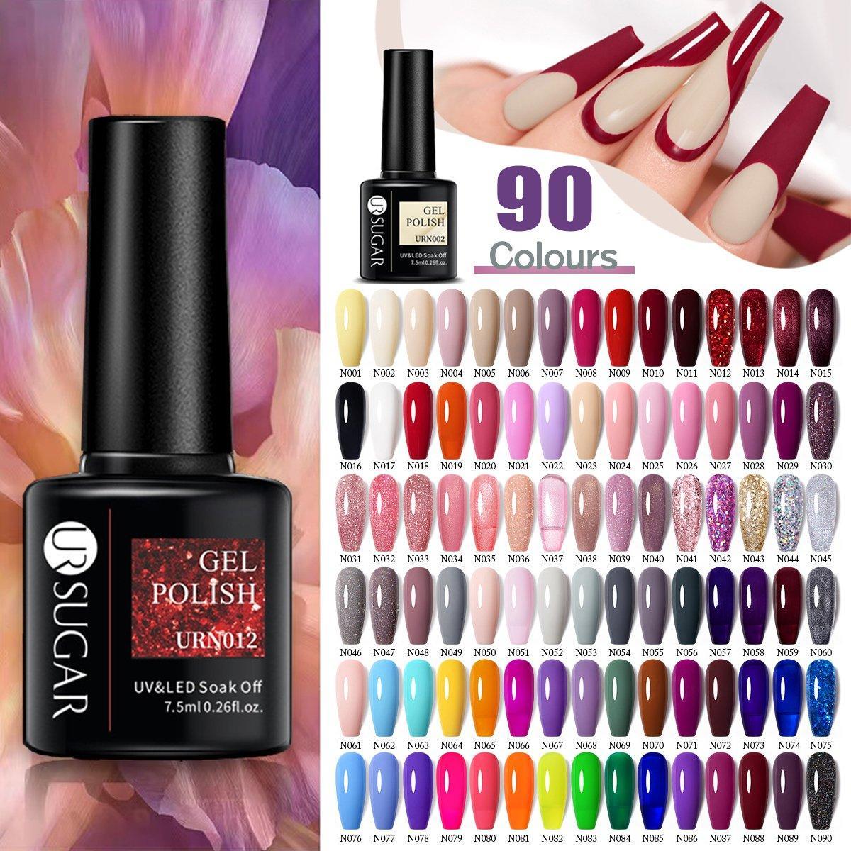 V528-URGELPOLISH-N073-208525-202510010118-00 Color Glitter Nail Gel Polish UV LED Varnish Soak Off Manicure Top & Base Coat - UR-73 - Image 1